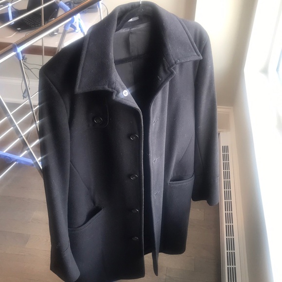 Men’s Black Premium Wool Winter Coat - Mexx Size Medium - Picture 1 of 6